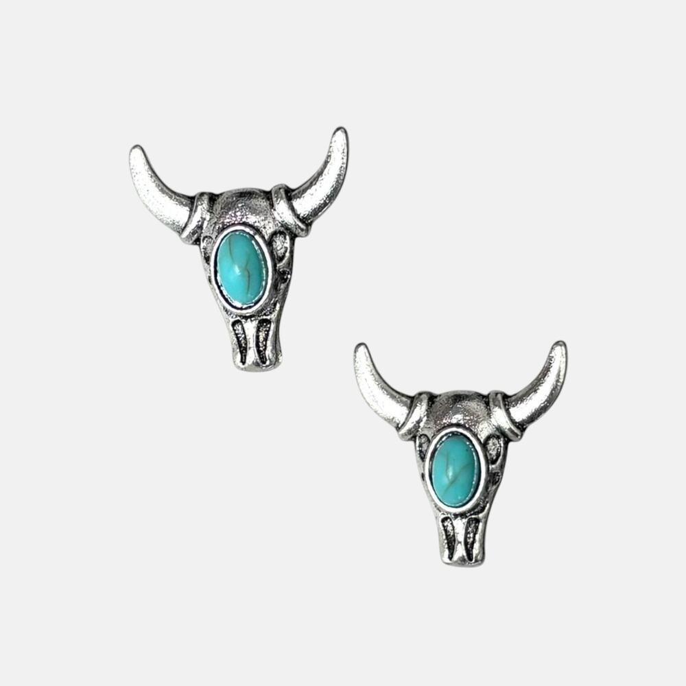Turquoise Longhorn Stud Earrings